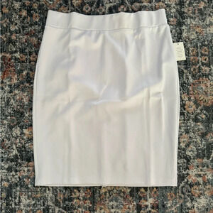 ELOQUII Neoprene Pencil Skirt - WHITE
